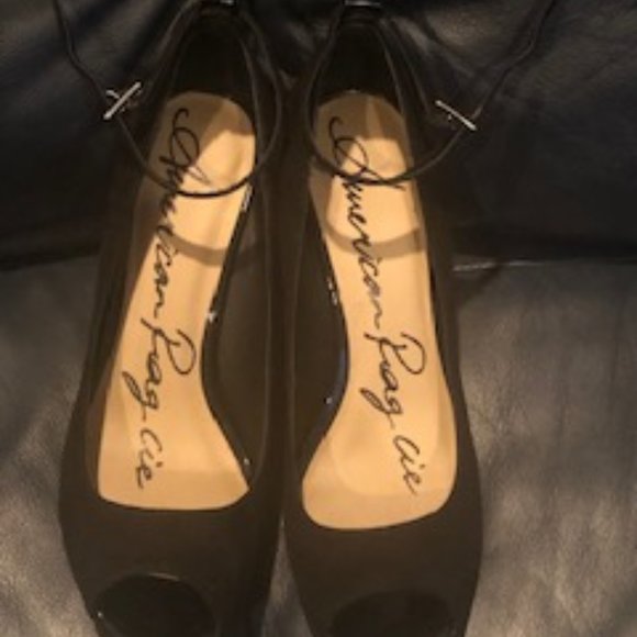 American Rag, Size 10, Black Open Toe Pumps - Picture 1 of 1